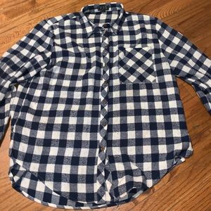 POL Navy and White Flannel